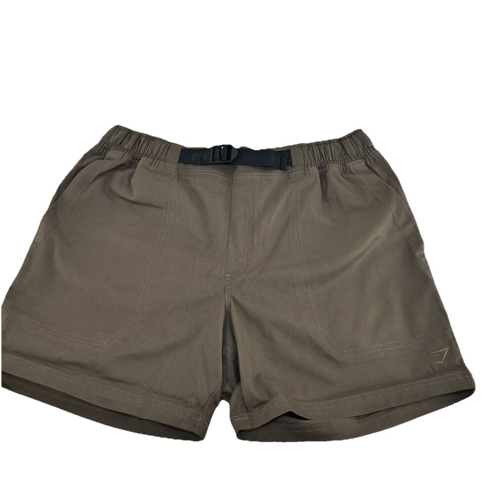 Gymshark Rest Day Woven Shorts Brown Men Small Pocket Belted Unlined NWT